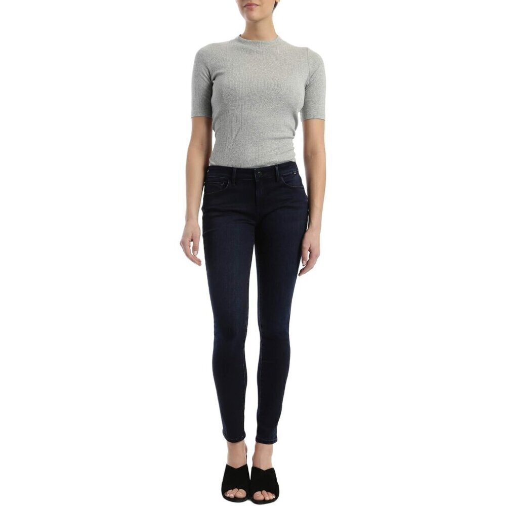 Women's Mid-Rise Skinny Jeans Stretch Denim Casual Wear
